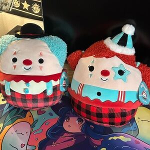 Squishmallows Clown Plush Duo - Red and Blue